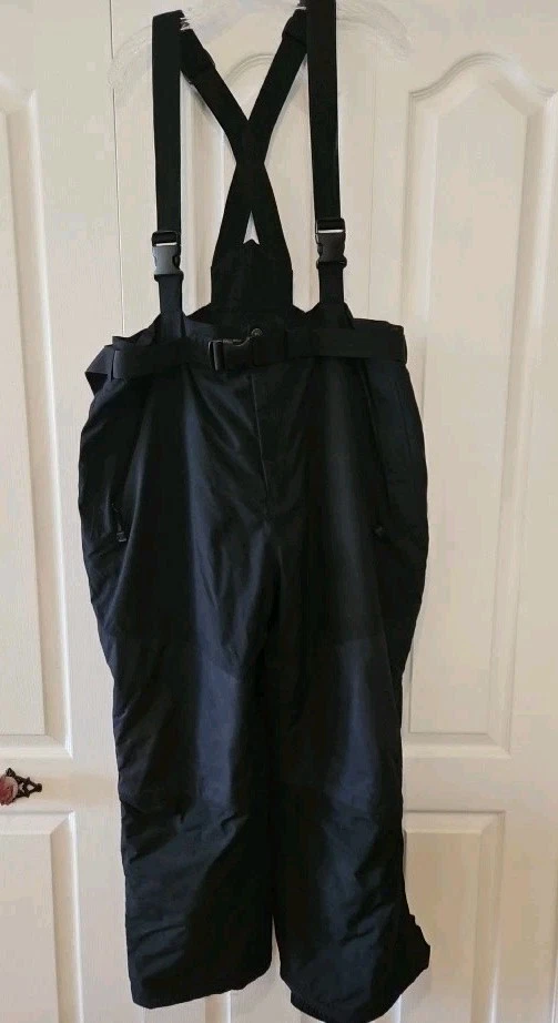 Cabelas Insulated Overalls Suspender Straps Men 2XL Black Hunting Snow Pants