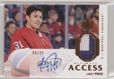 2018-19 Ultimate Collection Premium Materials Copper 8/25 Carey Price Auto 0c3