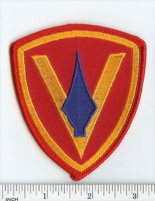 USMC 5th Marine Division color PATCH 5th MarDiv WW2 ! Vietnam ! IWO JIMA Marines