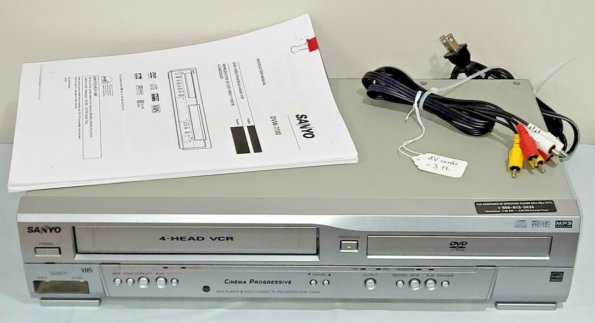 Sanyo DVW-7100A DVD 4 Head VCR Combo Player VHS Recorder - WORKS