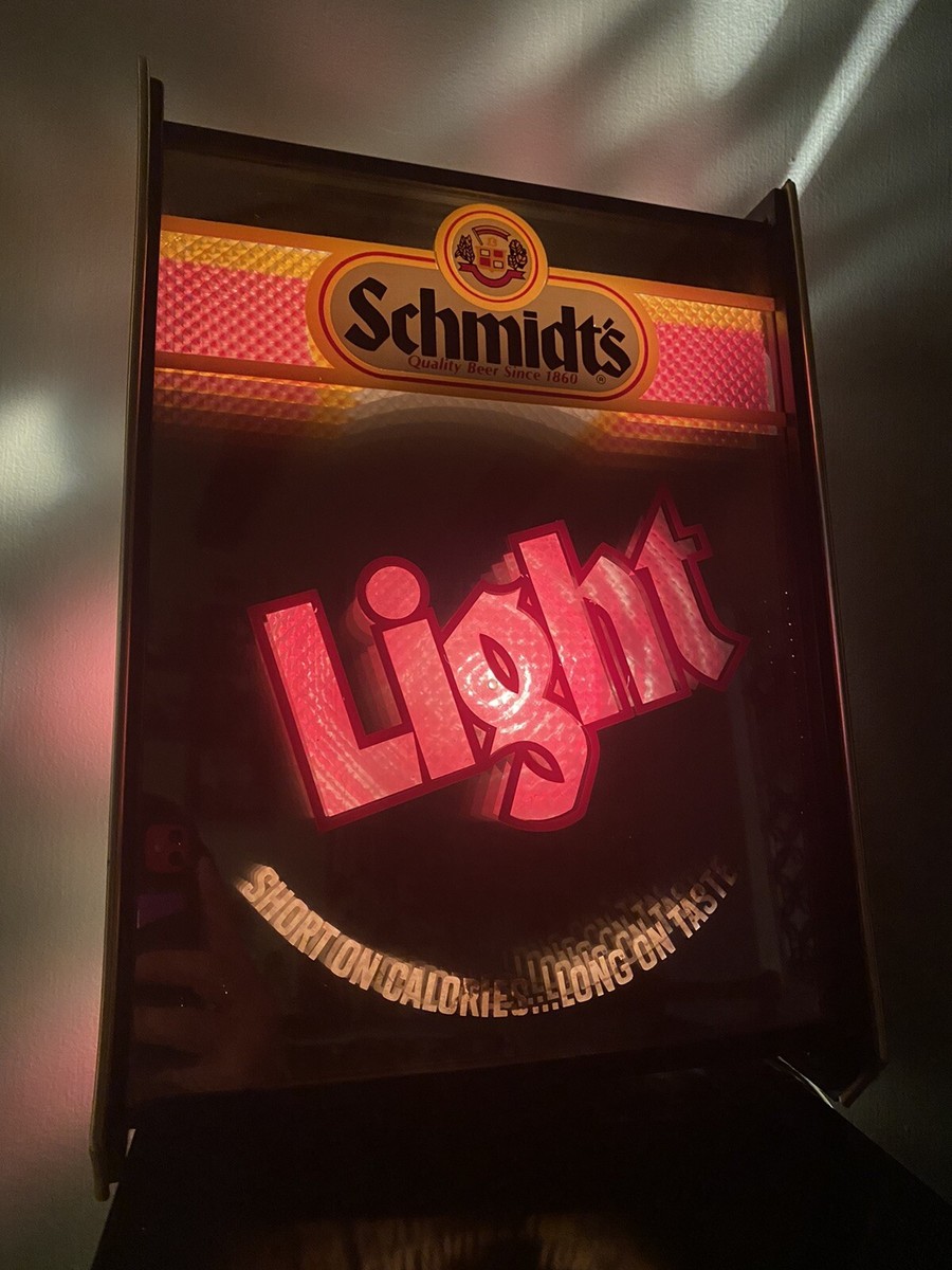 Vintage 1960s Rotating SCHMIDT Beer Bar Light Mirror Sign | eBay