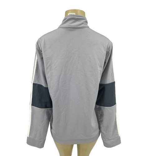 Adidas XL Boy Kids 3-STRIPES COLORBLOCK TRICOT TRACK Jacket Full ZIP D45 - Picture 4 of 10
