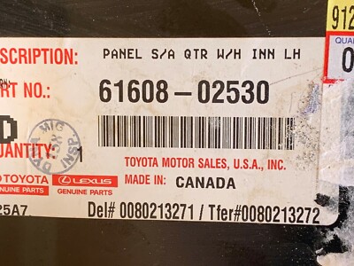 Toyota OEM 14-15 Corolla Quarter Panel-inner Wheelhouse Left