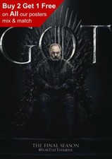 Game Of Thrones The Final Season 8 Liam Cunningham Poster A5 A4 A3 A2 A1