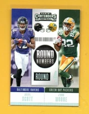 D28009  2018 Contenders Round Numbers Silver #14 J'Mon Moore/Jaleel Scott #59/75