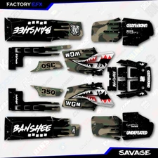 Woodland Savage Camo Racing Fender Graphics Kit fits Yamaha Banshee 350 Twin