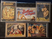 5 cartoline CINEMA- Ed. Kartos  anni "90. Manifesti di S. (Nano) Campeggi. Nuove