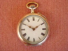 ANTICO OROLOGIO DA TASCA DONNA  IN ARGENTO 0.800 E ORO INIZI '900