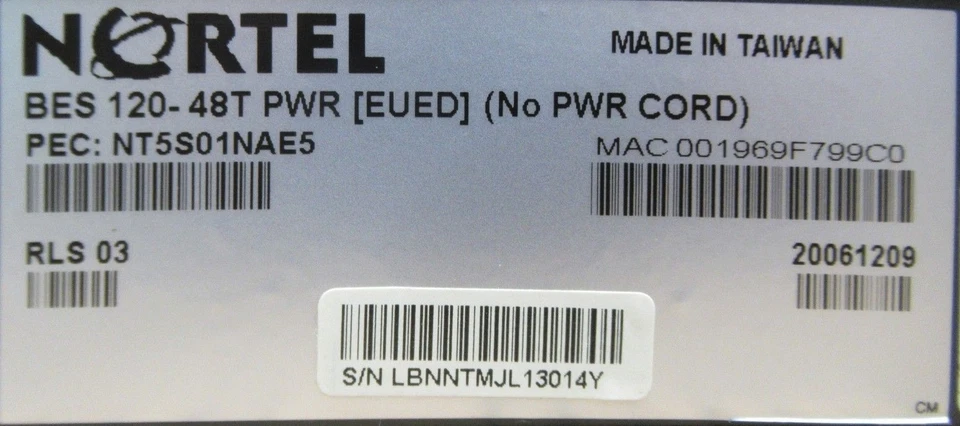 Nortel BES120-48T-PWR 24x 100 Mbps 24x PoE Ports 2x SFP Business Ethernet Switch - Image 4 of 4