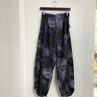 NWT Free People Movement Womens Pants Mesmerize Me Printed Purple Combo Size XS