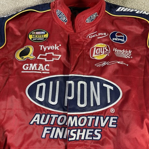 Vintage Jeff Gordon Jacket Mens XL 24 Dupont Flames Racing Red Chase Y2K NASCAR - Picture 6 of 20