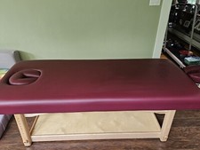 Oaksworks Stationary Spa Massage Table Burgundy Mint condition