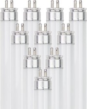 10Pack T5 Linear Fluorescent Light Bulb, Under Cabinet Light Bulb, 4100K, 8W, G5