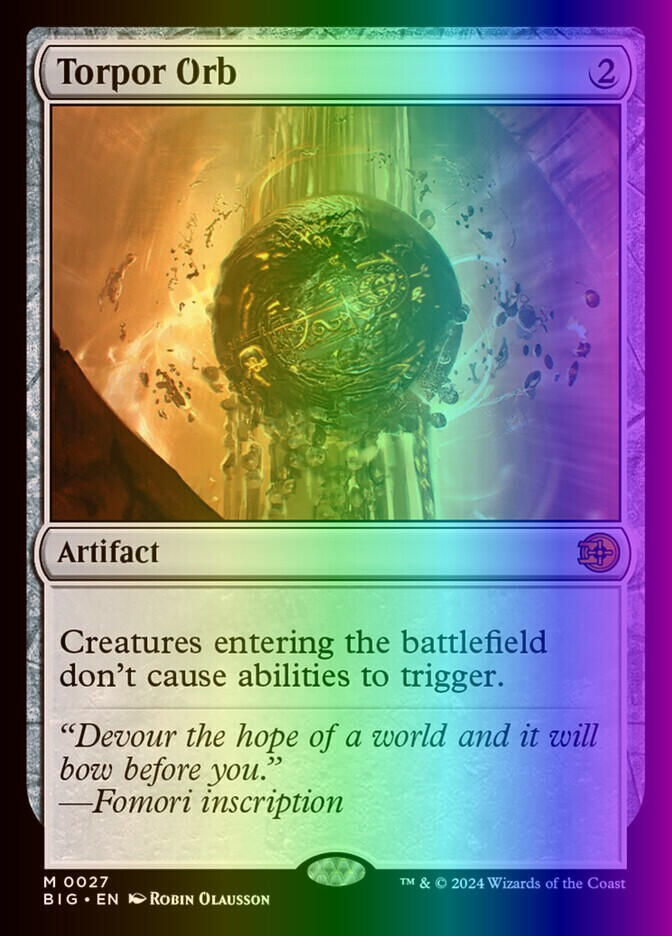 MTG Magic the Gathering Torpor Orb (27/102) The Big Score LP MTG Magic the Gathering Torpor Orb (27/102) The Big Score LP