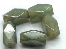 Lote de 5 cuentas facetadas de jade guatemalteco verde jadeíta jade Motagua Guatemala