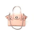 MICHAEL KORS Carmen Flap Chain Belted Pink Leather Satchel Bag For Women's