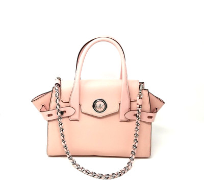 MICHAEL KORS Umhängetasche Carmen Flap Chain Belted Rosa Leder Damen
