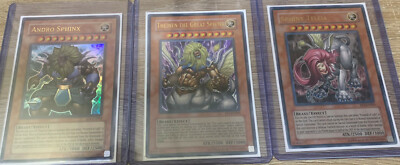Triple Sphinx Yu-Gi-Oh Collectors Movie Cards Theinen, Andro, & Teleia