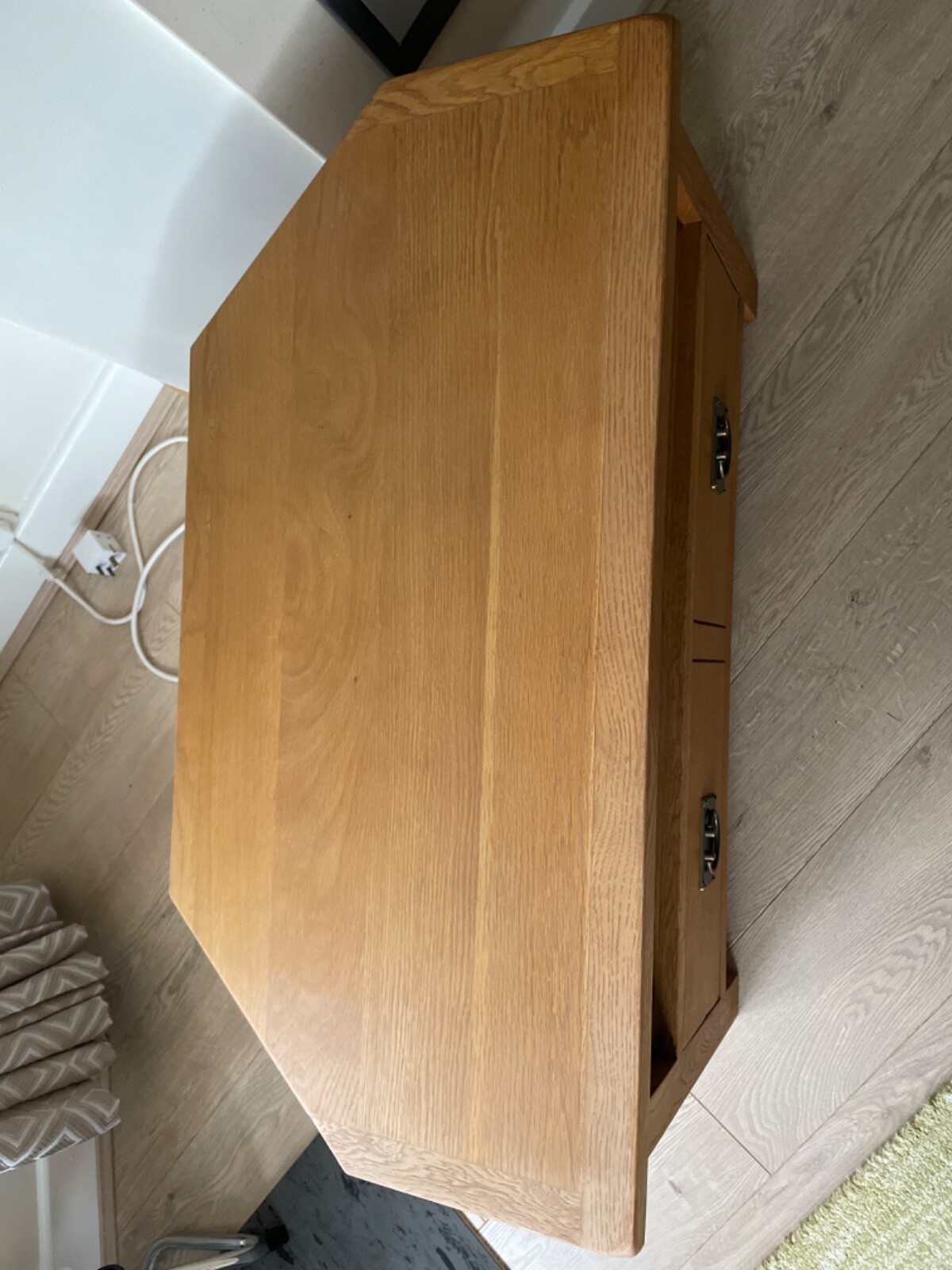 Rustic Oak TV Corner TV Unit eBay