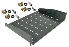 2 HE Rackablage 19" / 35 cm tief Fachboden Trägereinschub Rackwanne Rack Ablage