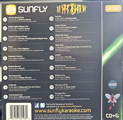 SF302      SUNFLY KARAOKE CDG VERY RARE, NOT SOLD IN THE USA  LOT UK