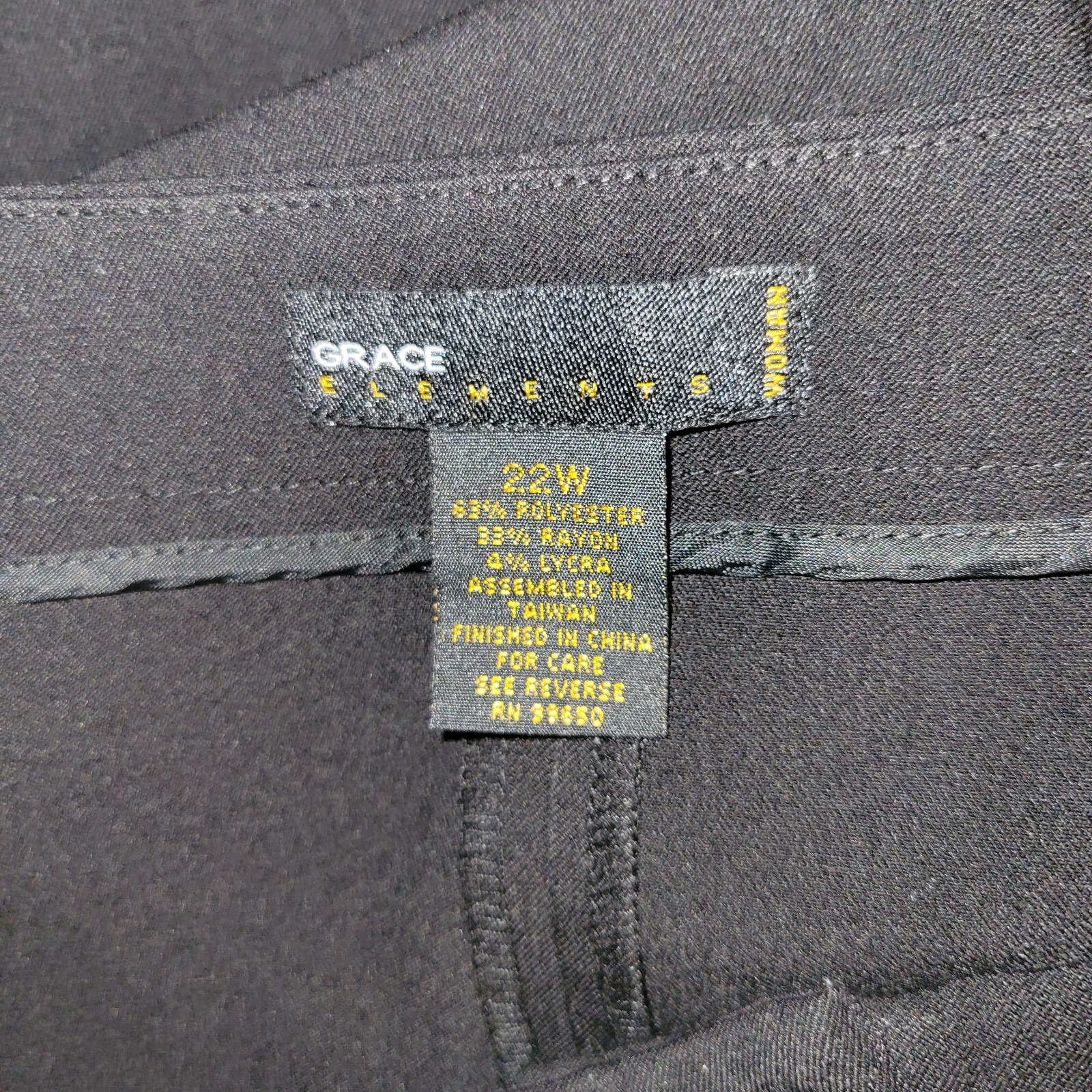 GRACE ELEMENTS black Stretch Poly Straight Midi S… - image 6