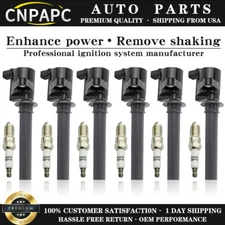 CNPAPC Ignition Coil FD502 Platinum Spark Plug For 2003-2008 Ford Escape 3.0L V6