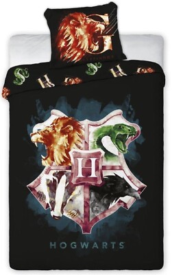 Harry Potter Reversible Bedding 160x200 70x80 cm New HOGWARTS