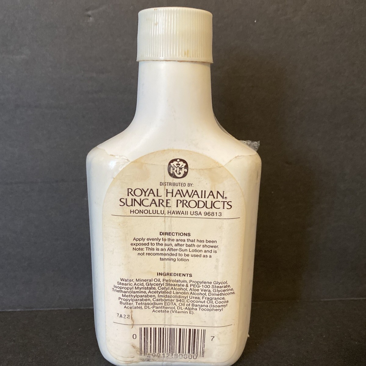Vintage Royal Hawaiian After-Sun Lotion with Aloe 8 fl. oz. Honolulu Hawaii  | eBay