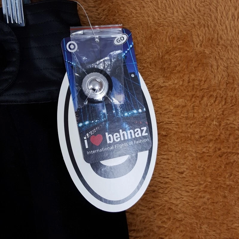 Falda BEHNAZ SARAFPOUR Talla 7 Negra Lápiz Terciopelo Hasta la Rodilla OBJETIVO Foto 2 de 4