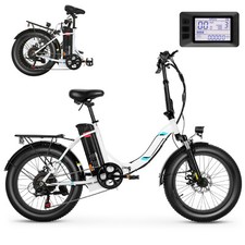 Electric Bike 500W Folding Ebike for Adults Up to 50 Miles 48V Removable Battery