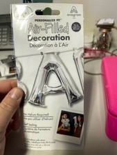 Anagram Letter "A" Silver Minishape 16" Foil Balloon New 