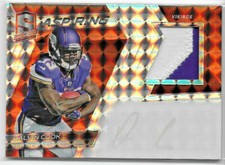 2017 PANINI SPECTRA DALVIN COOK ROOKIE RPA ORANGE PRIZM AUTO PATCH REFRACTOR 5/5