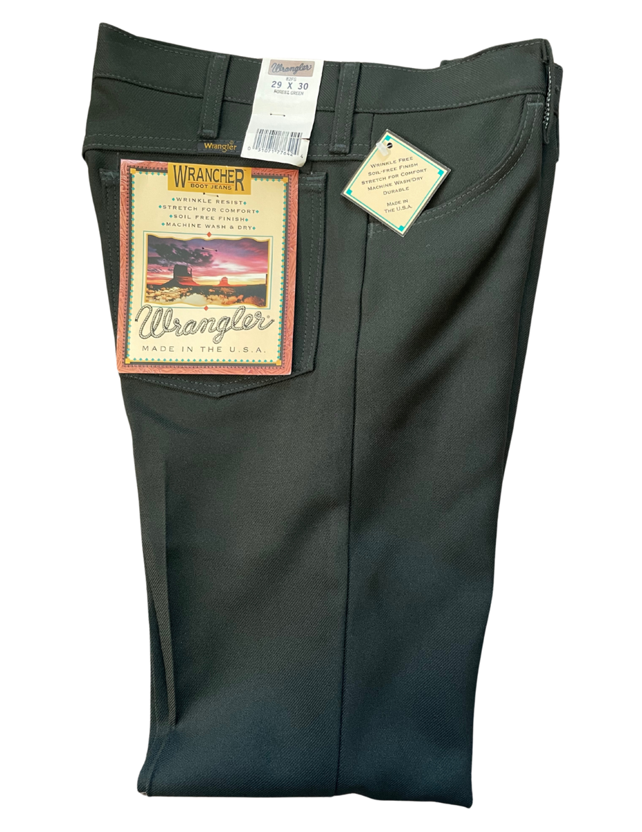 NWT Men's Wrangler® Wrancher Forest Green 82FG Polyester Dress