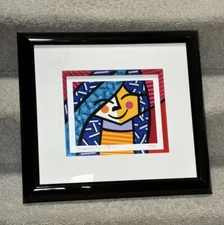 ROMERO BRITTO “PARTY GIRL” 1995 - Limited Edition Signed, Numbered Serigraph Art