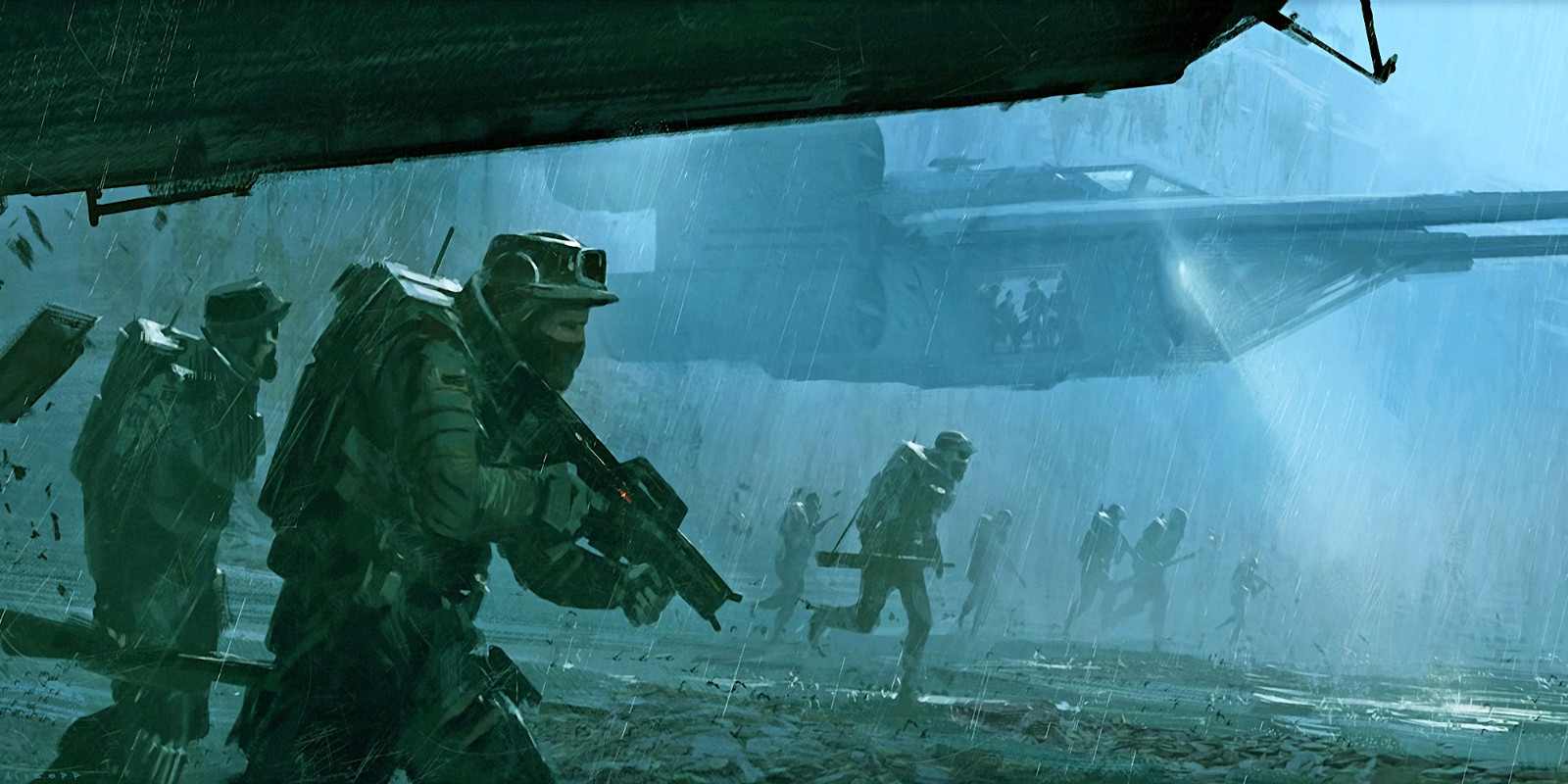 Rogue One Landing- CANVAS OR PRINT WALL ART Rogue One Landing- CANVAS OR PRINT WALL ART