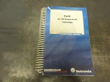 MasterTech Vetronix Ford 81-99 Powertrain Cartridge Operator's Manual
