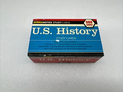 Spark Notes Study Cards U.S. History 600 Cards Excellent Condition!