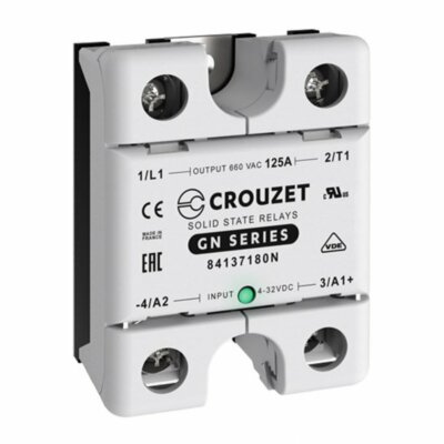 Crouzet 84137180N Relais Solid State 48 ÷ 660Vac, 125A, Befehl 4 ÷ 32Vdc
