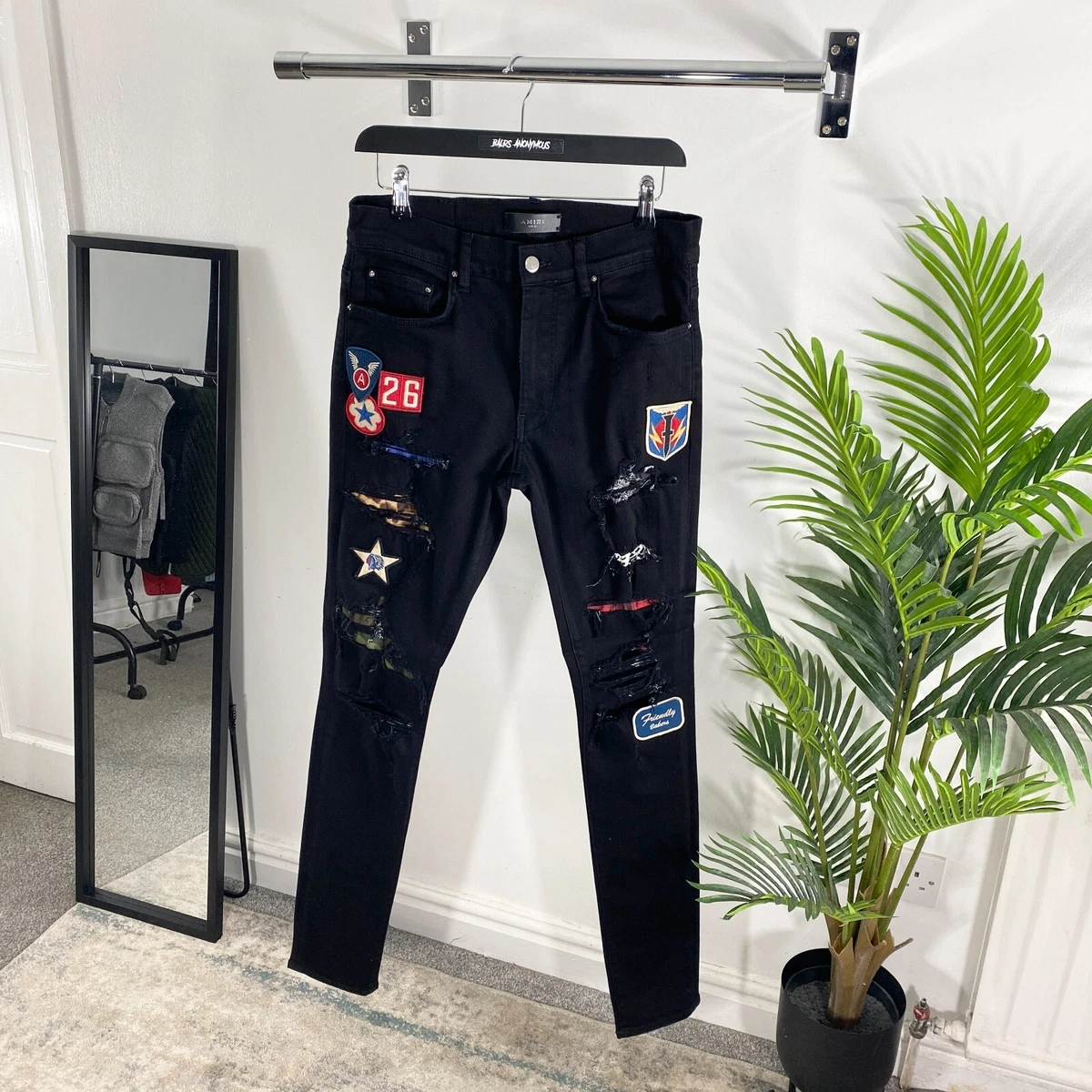 Black painted jeans 2025