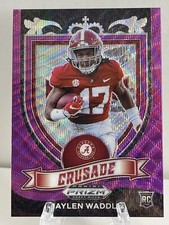 2021 Panini Prizm Draft Picks JAYLEN WADDLE SP Purple Wave Prizm Crusade