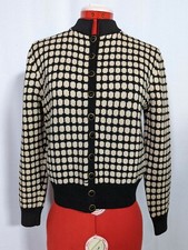 St John Knits for Saks Fifth Avenue Vintage 70s Santana Geometric Button Jacket