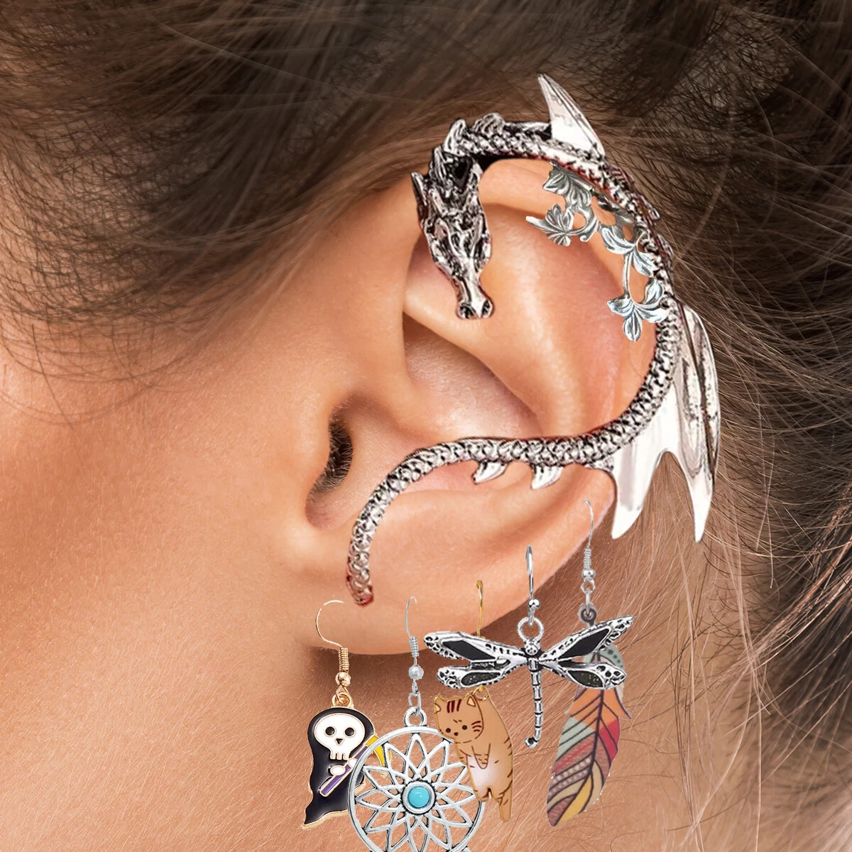 Ear Jewelry Earrings Exaggerated Cuffs Drops Dangles Stud Clips
