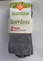Nur Die 2 Paar Damen Bambus* Boots Socken GröSse 39-42, Mittelgraumeliert
