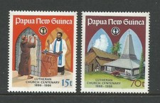 1986 Lutheran Church In PNG set of 2 Complete MUH/MNH as Issued 