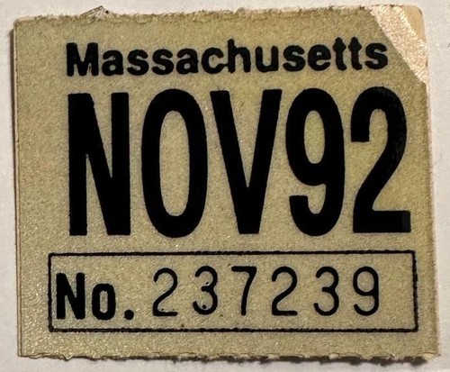 Modern Massachusetts Original Unused License Plate Expiration Stickers Mint MA - Picture 21 of 29