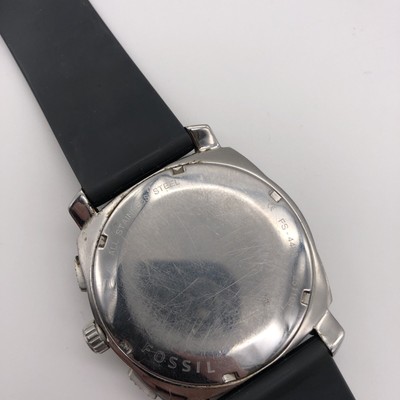 Fossil Gunmetal Dial Silicone Band Grey Watch for Men for sale  