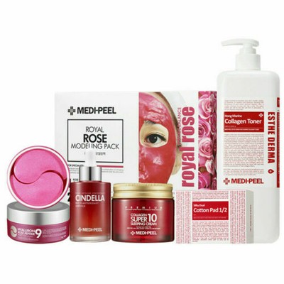 Medi-Peel rot 5er SET Modellierungspaket Schlafcreme Augenpflaster Amplue Toner K-Beauty