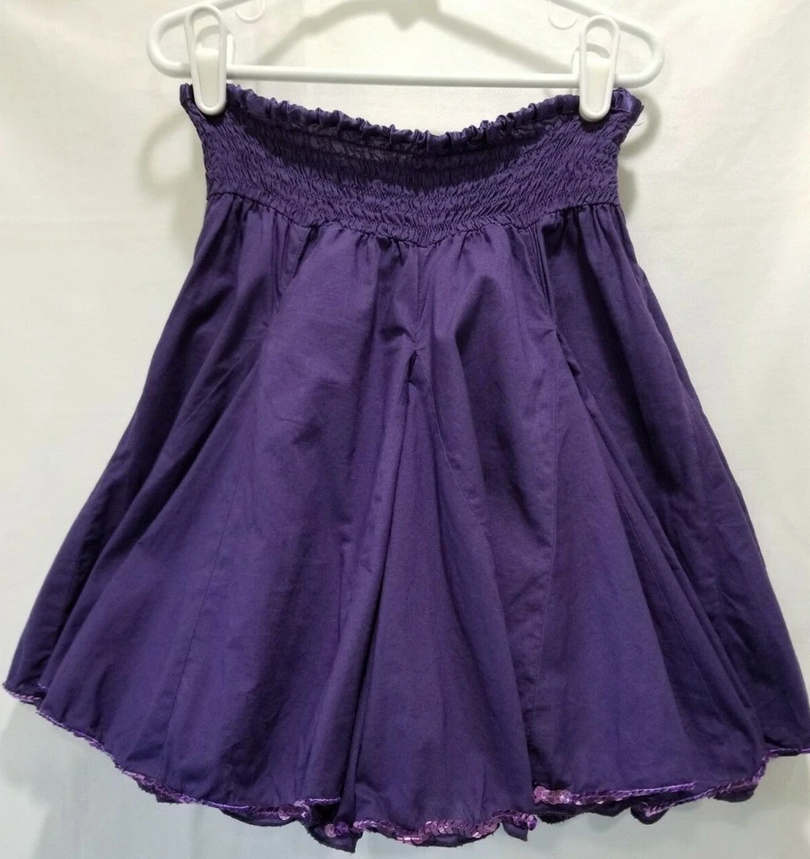 MINI PISO Niñas Conjunto 5 Púrpura Lentejuelas Giratorias Falda Rosa Camiseta 2 Piezas 100% Algodón Foto 2 de 4