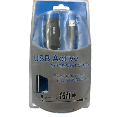 USB 16 Fuß 5 Meter 2.0 Stecker auf Buchse Aktiv Verlängerungskabel Pro Signal